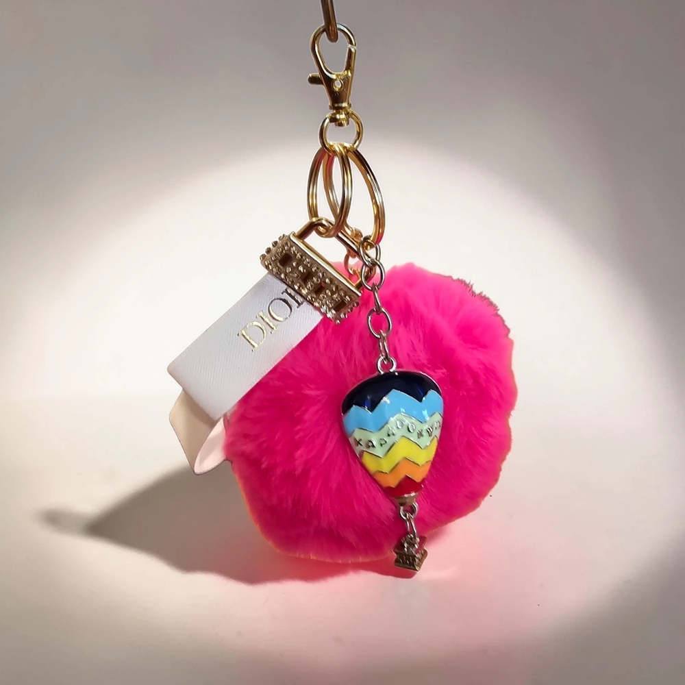 Bag Charm Pom Pom Keychain